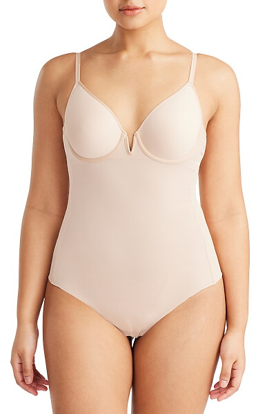 Sheer Infinity Body Suit Warm Taupe