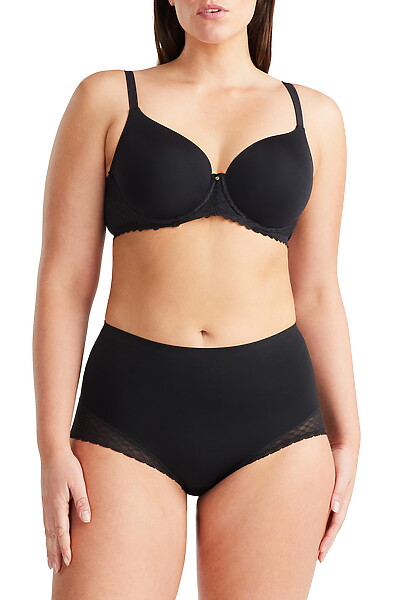 Revive Lace Waisted Brief Black