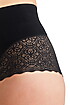Bamboo & Lace Waisted Brief Black