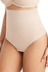 Revive Lace High Waisted Thong Warm Taupe