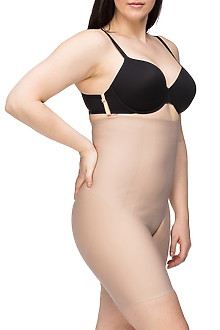 BODYSLIMMERS NANCY GANZ Women's Secretly Naked Firm Control Shaping Thong  Panty with Belly Band, Nude, XXXX-Large/22